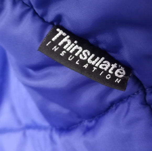 LL Bean Ski Snow Size Medium Light and Dark Blue Colorblock Hooded Ski Snow Coat - Picture 10 of 16